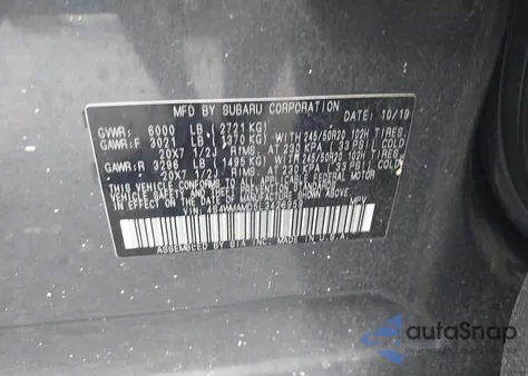 2020 Subaru Ascent Limited from USA, damaged, VIN 4S4WMAMD5L3426959